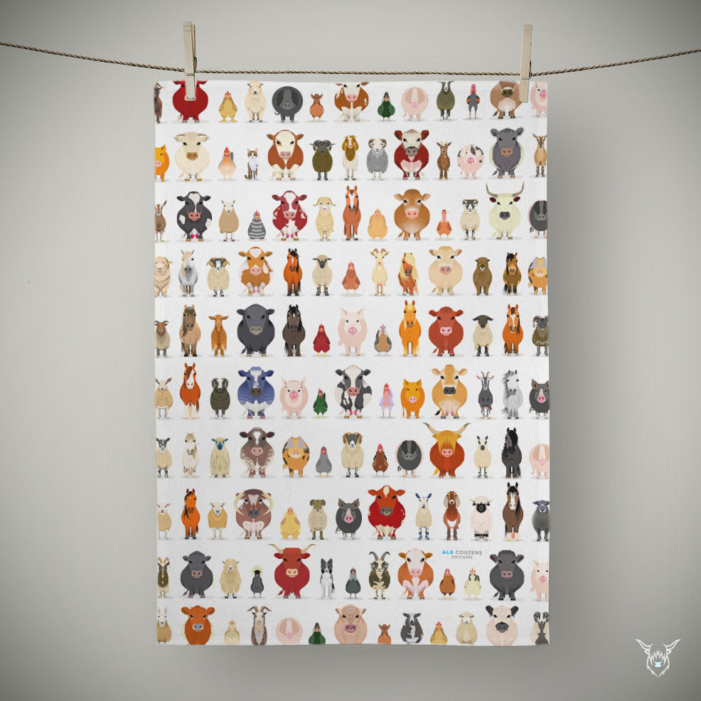 Fun farm animal towel