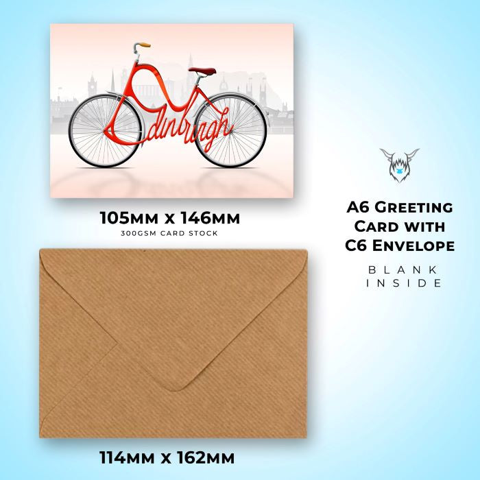 Edinburgh Bicycle Greeting Card