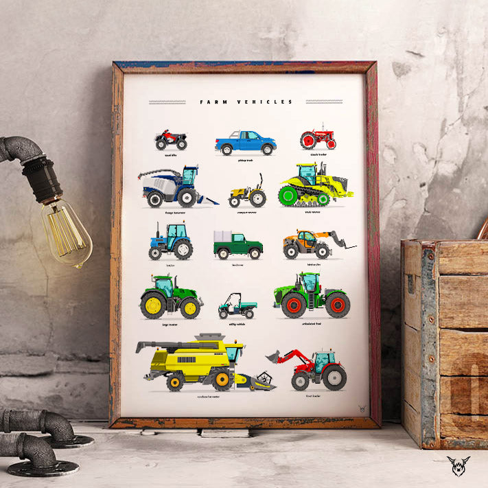 Farm Vehicles Print