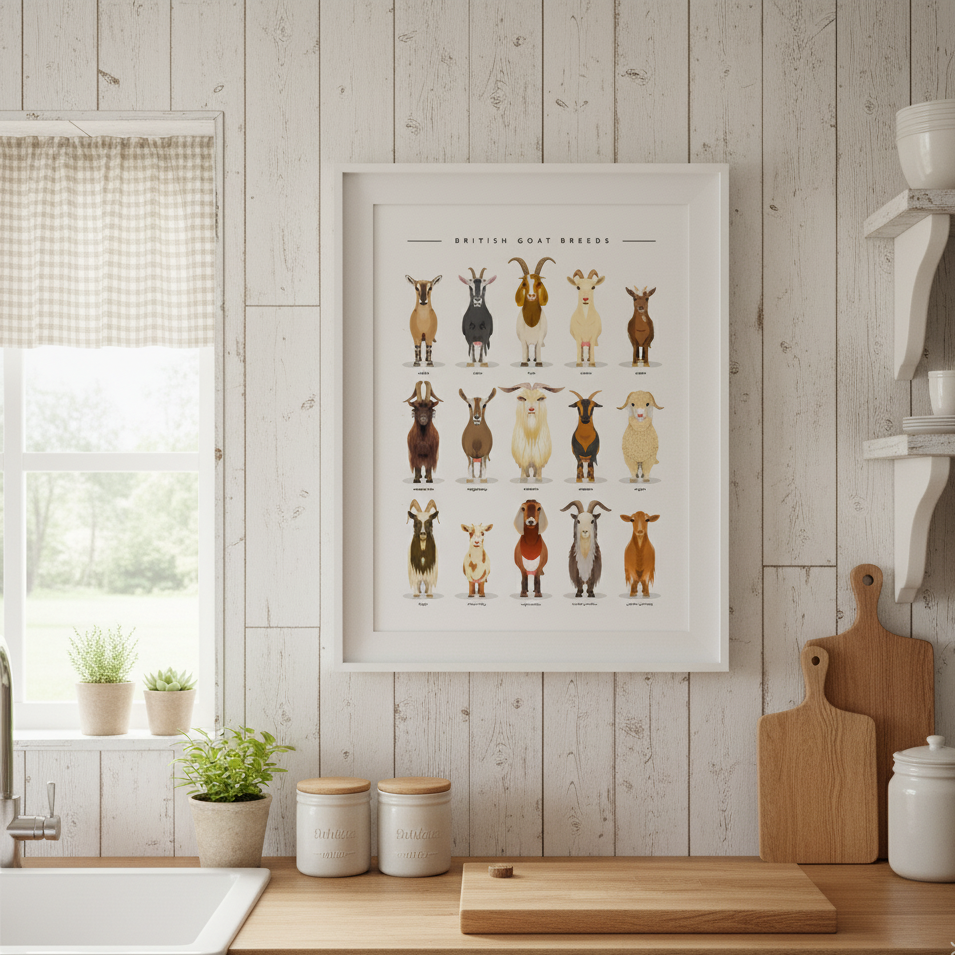Goat Breeds Print