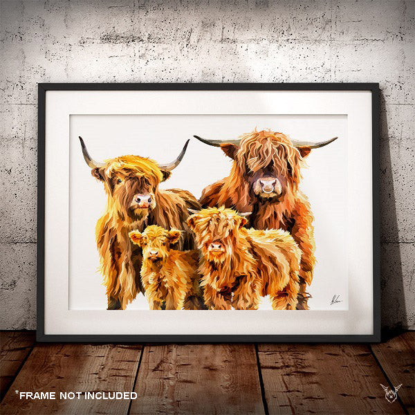 Highland Cow Family