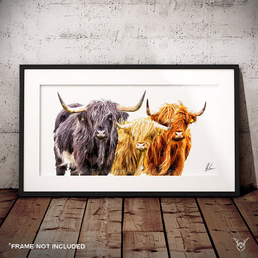 Highland Cow Trio