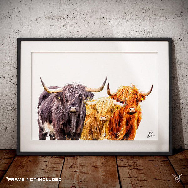 Highland Cow Trio