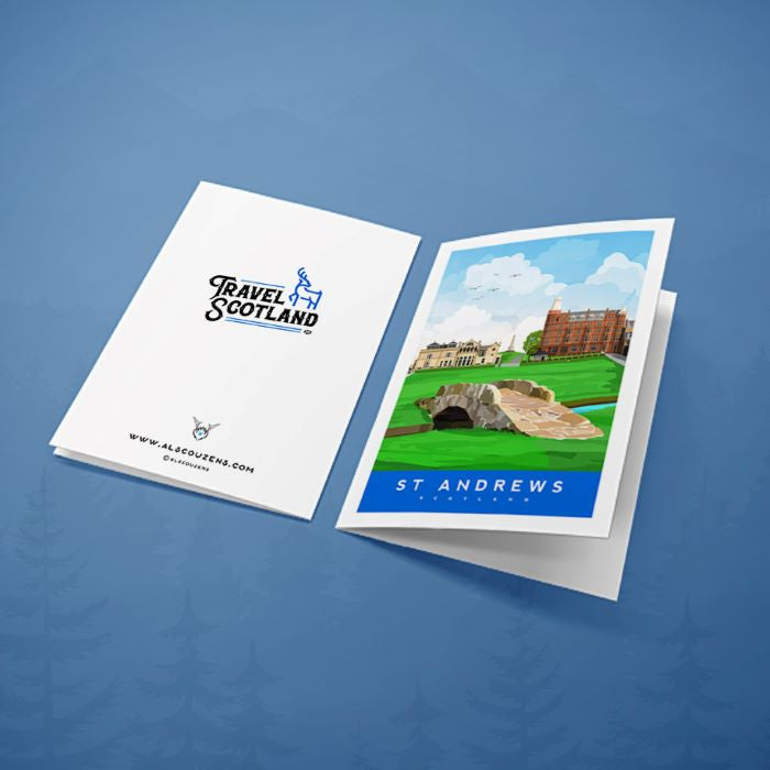 st. andrews old course greeting card