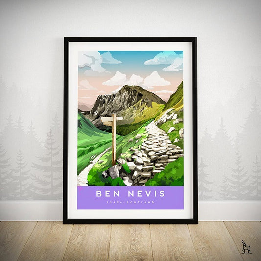 Ben Nevis Travel Art Print
