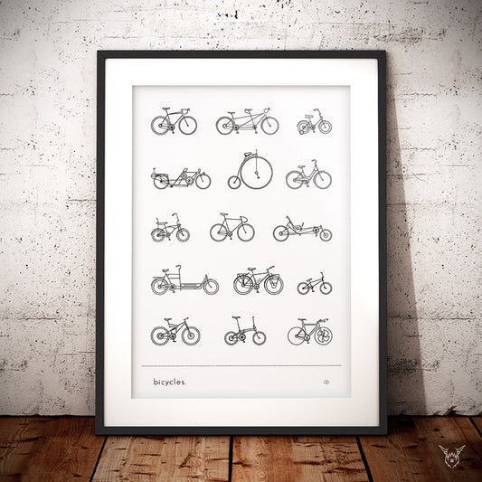 Cycling poster vintage bikes