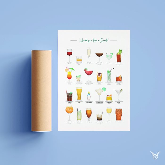 Cocktail art print