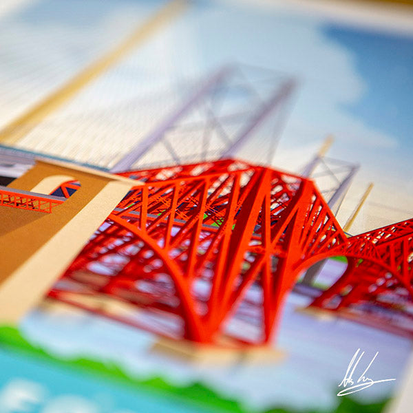 Forth Red Bridge Art Scotland
