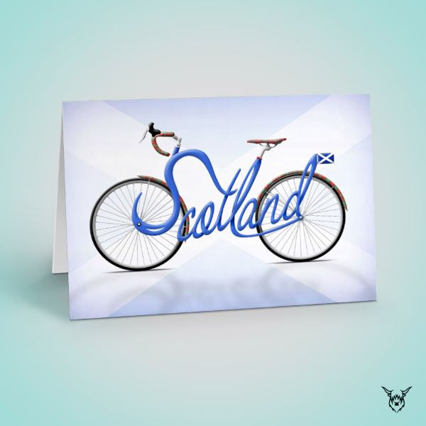 Scotland Bicycle Greeting Card