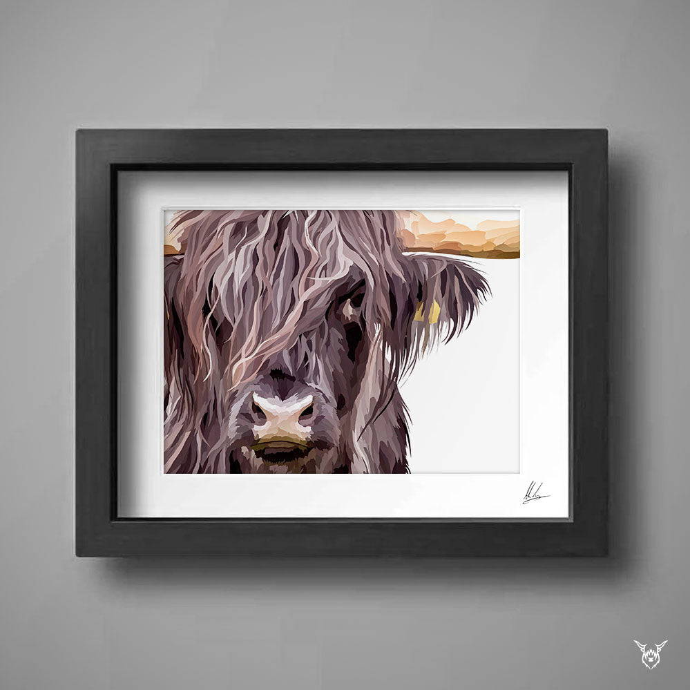Scottish hairy cow painting