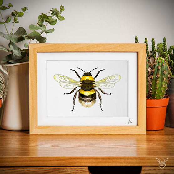 honey bee art print
