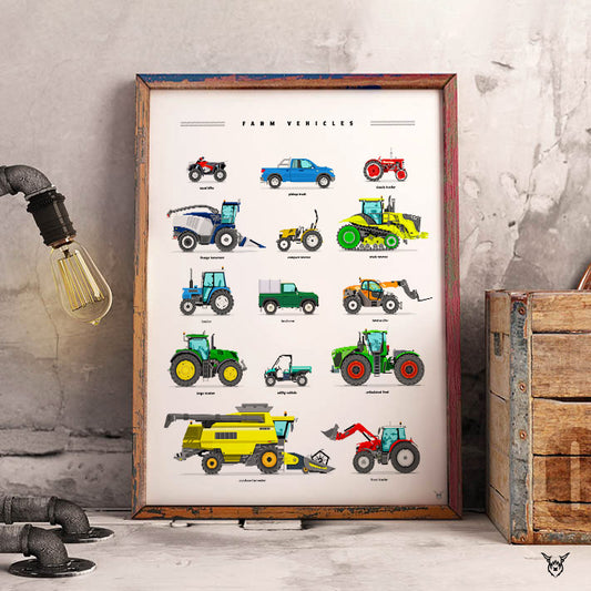 Farm Vehicles Print