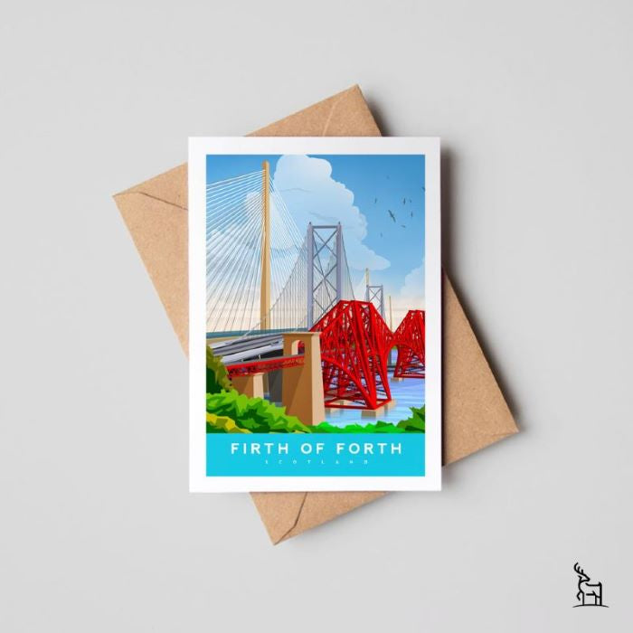 Forth bridges greeting card
