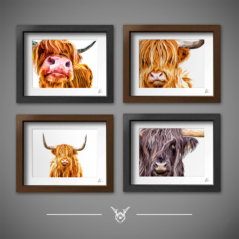highland cow art prints