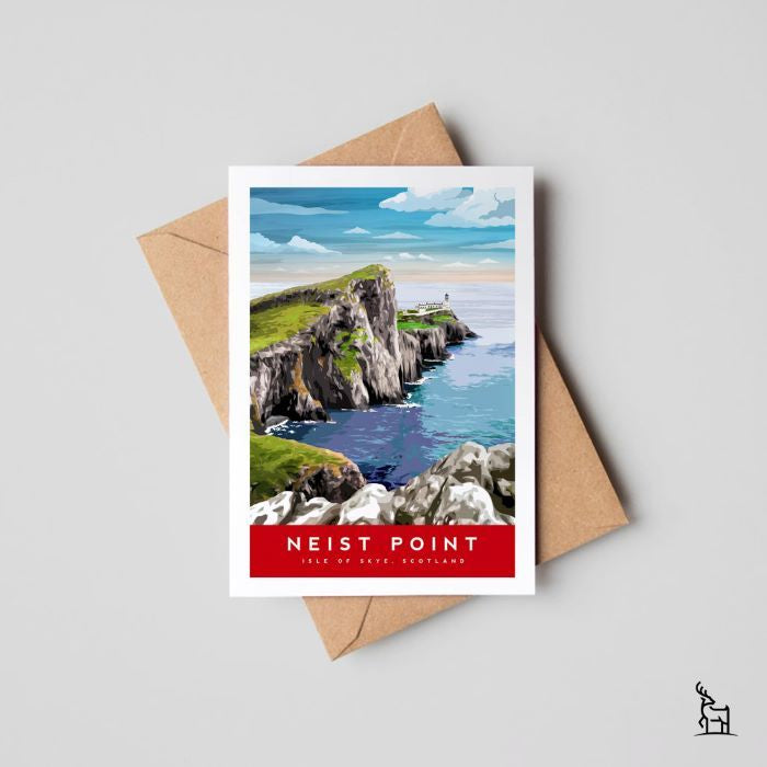 Neist point lighthouse greeting card